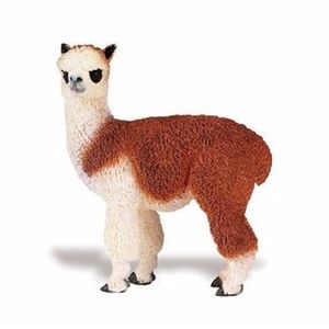 Plastic speelgoed figuur dier alpaca 9 cm   -