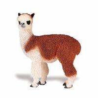 Plastic speelgoed figuur dier alpaca 9 cm   - - thumbnail