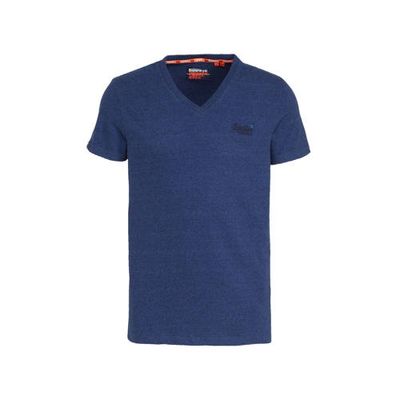 Superdry gemêleerd T-shirt van biologisch katoen kobaltblauw Superdry gemêleerd T-shirt van biologisch katoen kobaltblauw