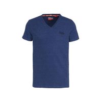 Superdry gemêleerd T-shirt van biologisch katoen kobaltblauw - thumbnail
