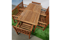 Hardhouten tuinset tafel + 6 stoelen - SALE01081 Hardhouten tuinset tafel + 6 stoelen - SALE01081