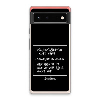 Mijn Motto's: Google Pixel 6 Transparant Hoesje