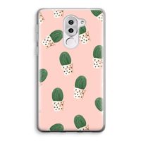 Cactusprint roze: Honor 6X Transparant Hoesje
