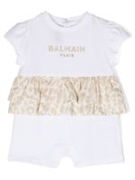 Balmain Kids body en coton à logo imprimé - Blanc - thumbnail