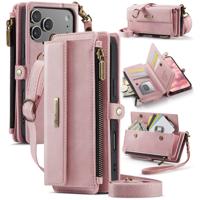 Caseme iPhone 17 Pro Max hoesje - portemonnee tasje - Lichtroze
