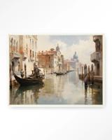 Urban Cotton Wandkleed 'Venice' 145 x 190cm in Floating Frame - off white
