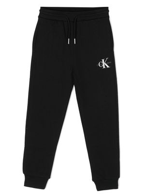 Calvin Klein Kids pantalon de jogging à logo imprimé - Noir