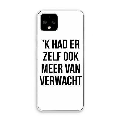 Meer verwacht: Pixel 4 Transparant Hoesje