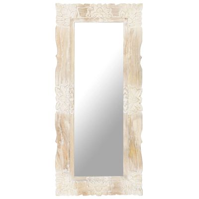 VidaXL Spiegel 110x50 cm massief mangohout wit