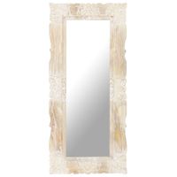 VidaXL Spiegel 110x50 cm massief mangohout wit