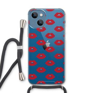 Lips: iPhone 13 Transparant Hoesje met koord