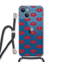 Lips: iPhone 13 Transparant Hoesje met koord