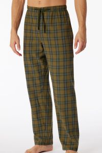 Schiesser pyjamabroek flanel groen gestreept