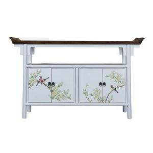 Fine Asianliving Chinese Dressoir Handpainted White