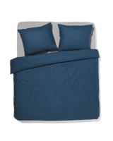 HEMA Dekbedovertrek Flanel 200x200/220 Melange Blauw (blauw) - thumbnail