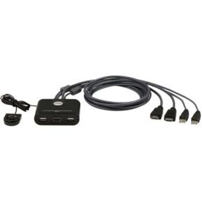 ATEN CS22HF KVM-switch Zwart