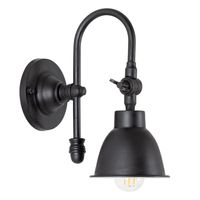 Messing Wandlamp Pasco Antiek Zwart