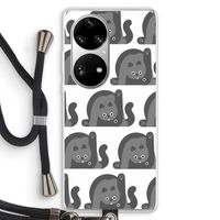 Cats: Huawei P50 Pro Transparant Hoesje met koord