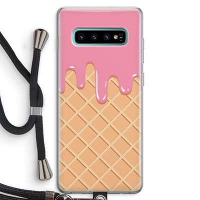 Ice cream: Samsung Galaxy S10 Plus Transparant Hoesje met koord