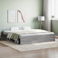 Bedframe grijs sonoma eikenkleurig 180x200 cm Super King Size