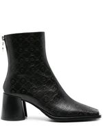 Marine Serre bottines à motif monogrammé embossé - Noir