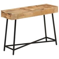 Kaptafel 105x35x75 cm massief ruw mangohout en ijzer