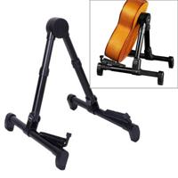Eenvoudige opvouwbare verticale gitaar viool Ukulele beugel muziekinstrument Stand(Black)