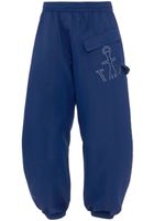 JW Anderson pantalon de jogging à logo Twisted imprimé - Bleu