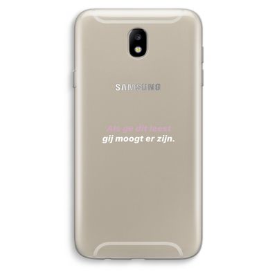 gij moogt er zijn: Samsung Galaxy J7 (2017) Transparant Hoesje