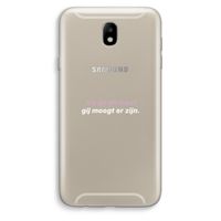 gij moogt er zijn: Samsung Galaxy J7 (2017) Transparant Hoesje