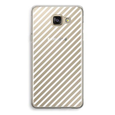 Strepen zwart-wit: Samsung Galaxy A5 (2016) Transparant Hoesje