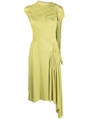 Victoria Beckham robe mi-longue à fronces - Vert
