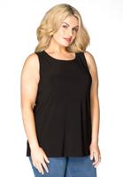 Yoek Top relax fit | Zwart | Maat 42/44