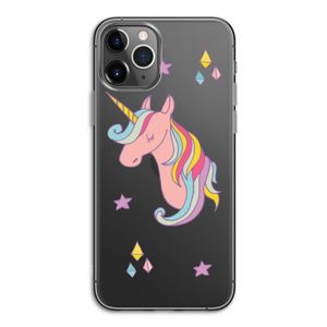 Roze eenhoorn: iPhone 11 Pro Transparant Hoesje