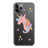 Roze eenhoorn: iPhone 11 Pro Transparant Hoesje
