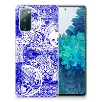 Silicone Back Case Samsung Galaxy S20 FE Angel Skull Blauw - thumbnail