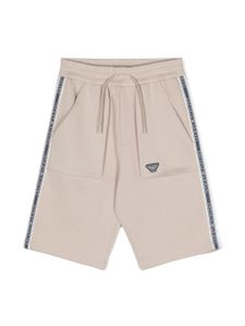 Emporio Armani Kids short de sport à bande logo - Tons neutres