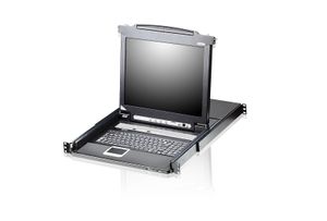 ATEN 8-Poorts KVM Schakelaar LCD 17 Console Zwart