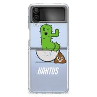 Samsung Galaxy Z Flip 4 Telefoonhoesje met Naam Cactus Poo