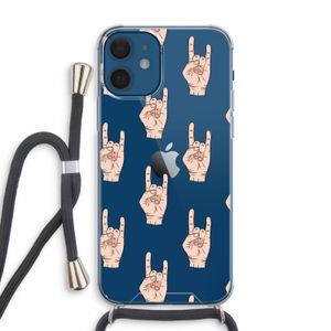 Rock: iPhone 12 Transparant Hoesje met koord