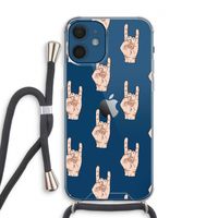 Rock: iPhone 12 Transparant Hoesje met koord