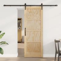 Schuifdeur met Hardware Set 'ORKDAL'van Massief Vurenhout