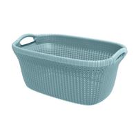 Curver Knit Wasmand 40 Liter Misty Blue 60x39x27cm - thumbnail