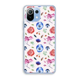 Bloemetjes: Xiaomi Mi 11 Lite Transparant Hoesje