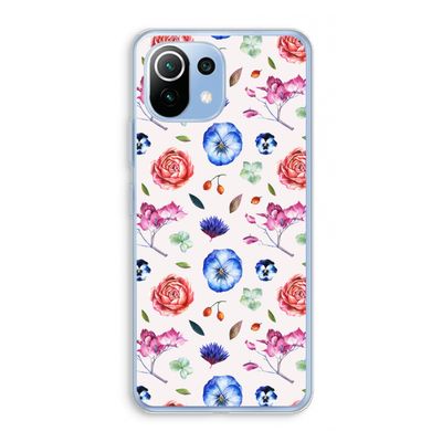 Bloemetjes: Xiaomi Mi 11 Lite Transparant Hoesje