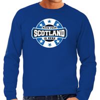 Have fear Scotland is here / Schotland supporter sweater blauw voor heren - thumbnail