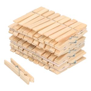 Sorex Wasknijpers - 100x - 50 stuks - hout - knijpers - metalen slagveer