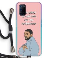 Hotline bling: Oppo A92 Transparant Hoesje met koord
