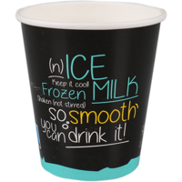 Depa | Milkshakebeker | ICE is (N)ICE | Karton + PE | 300ml | 12oz | zwart/lichtblauw | 1000 stuks