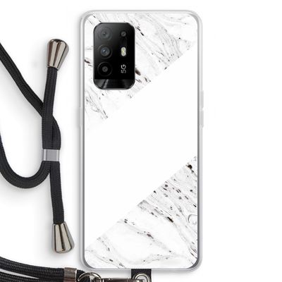 Biggest stripe: Oppo A94 5G Transparant Hoesje met koord